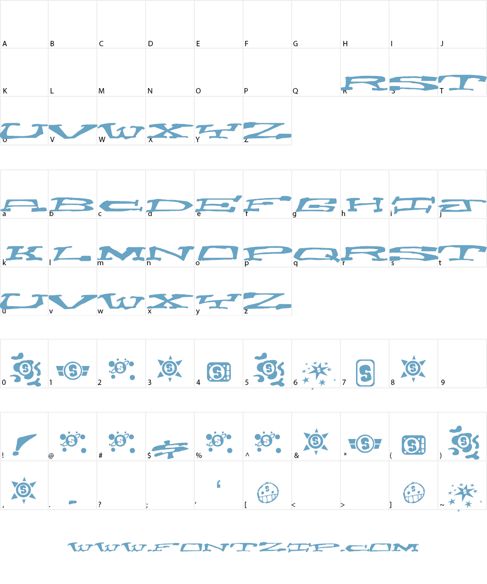 Chain Crank Font Character